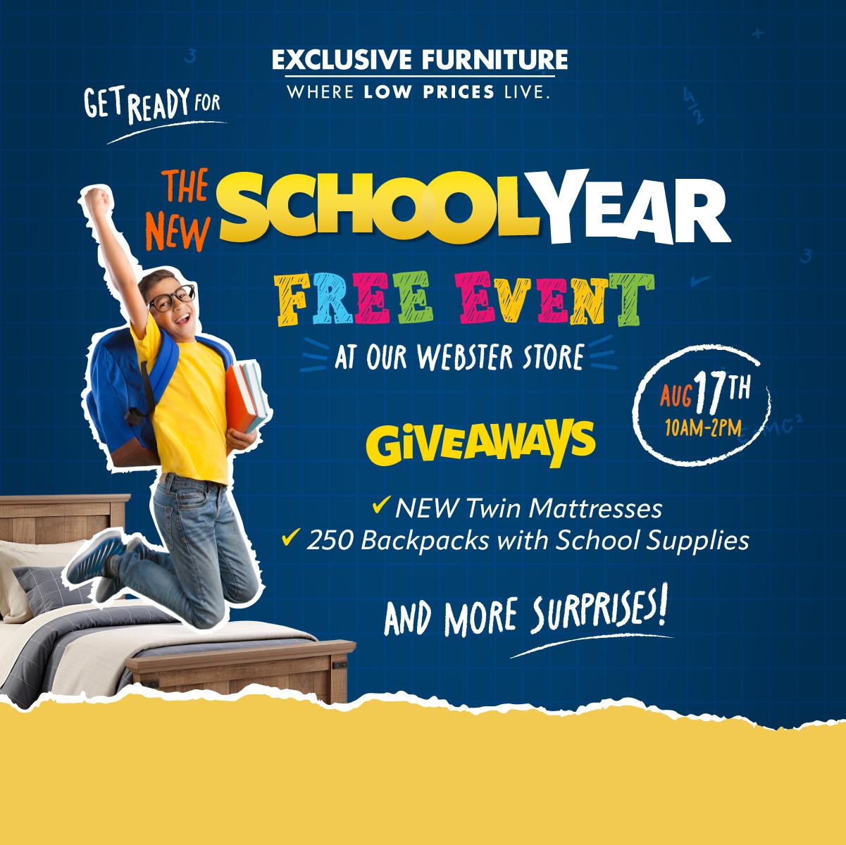 Exclusive Furniture: Back to School + Mattress Giveaway